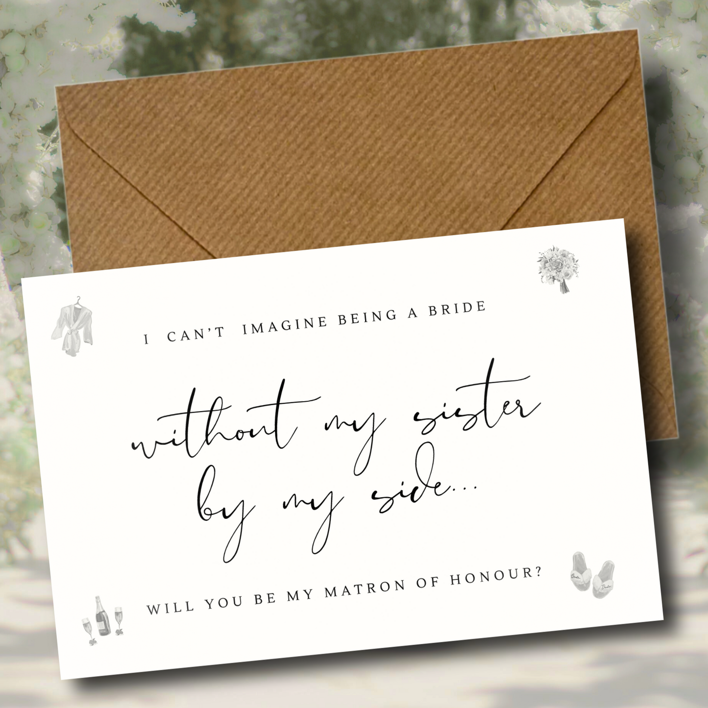 Sister 'Will you be my matron of honour?' Proposal Card