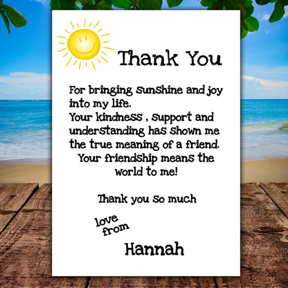 New Personalised Thank You Card For Friend