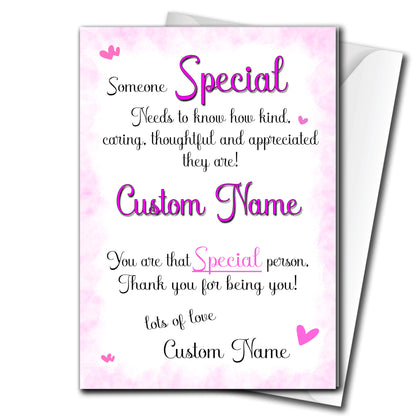 Personalised 'Appreciation' Card For Your Special Friend