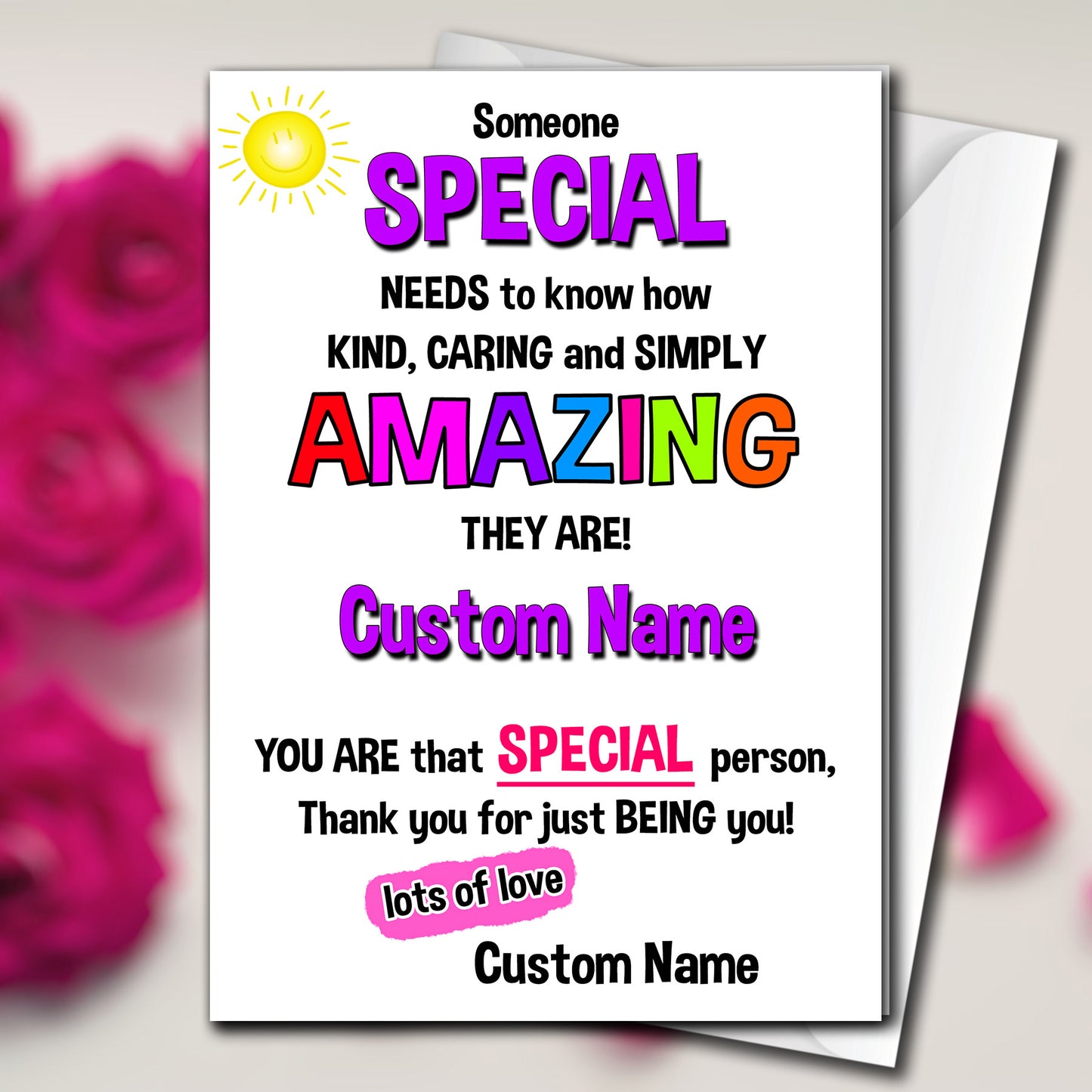 Personalised 'Gratitude' Card For Your Special Friend