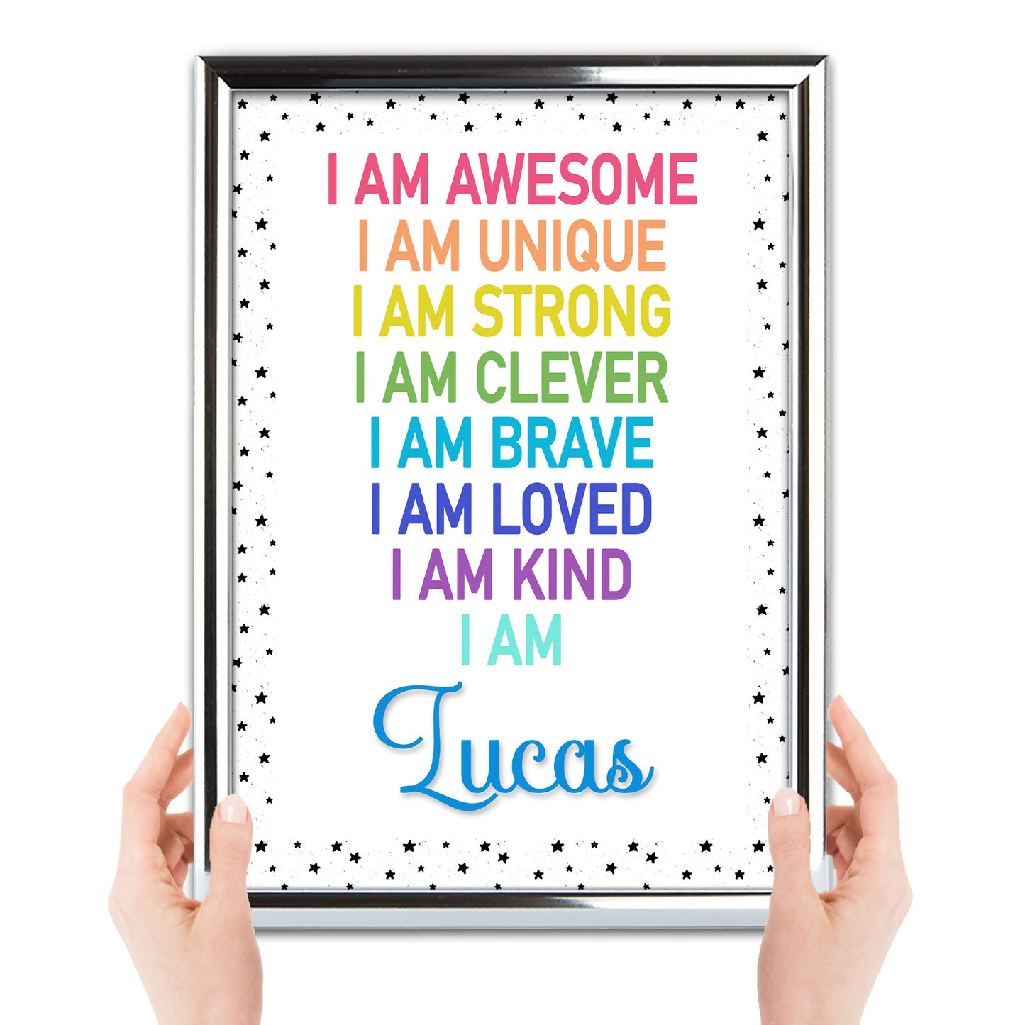 'I Am Awesome' -  Kids Personalised Positive Affirmation Print