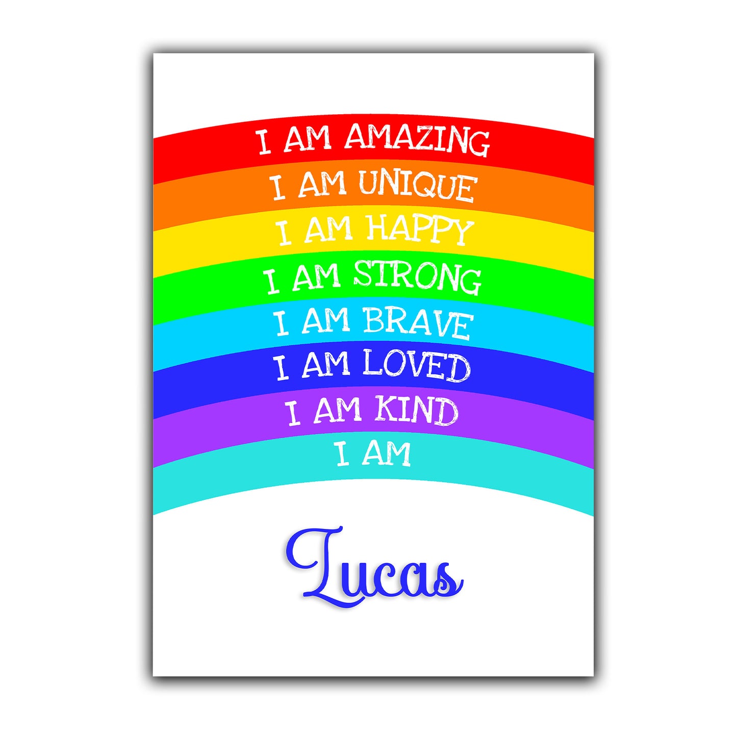 'I Am Amazing' -  Kids Personalised Inspirational Print