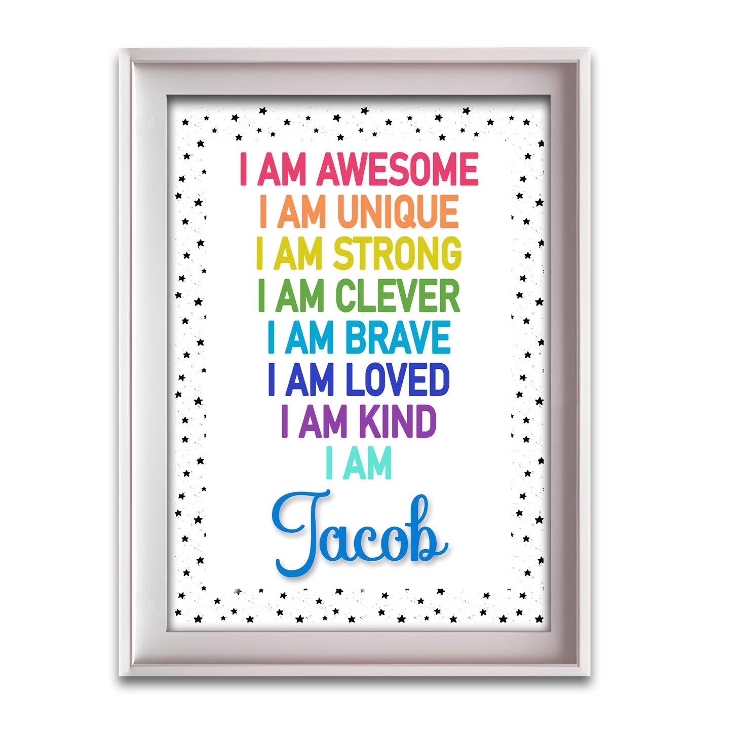 'I Am Awesome' -  Kids Personalised Positive Affirmation A5 Print