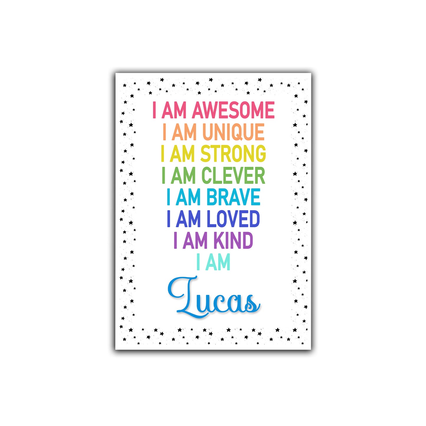 'I Am Awesome' -  Kids Personalised Positive Affirmation Print