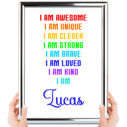 'I Am Awesome' -  Kids Positive Affirmation Print