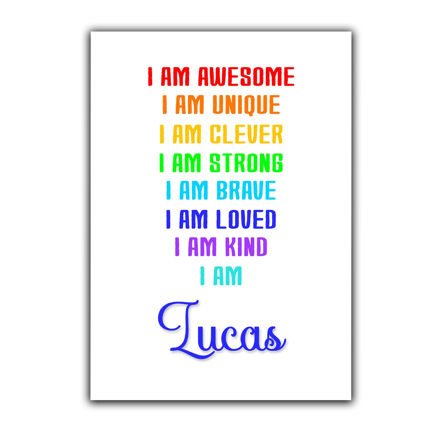 'I Am Awesome' -  Kids Positive Affirmation Print