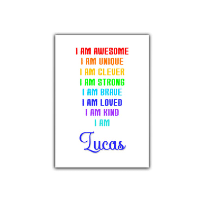 'I Am Awesome' -  Kids Positive Affirmation Print