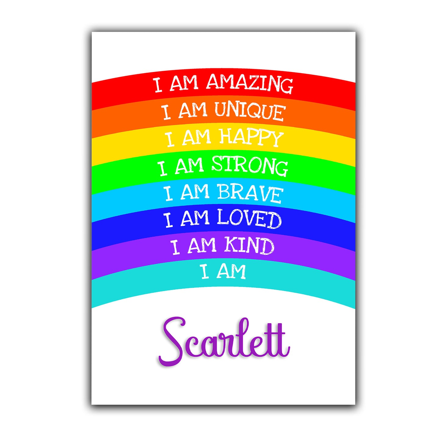 'I Am Amazing' -  Kids Personalised Inspirational Print