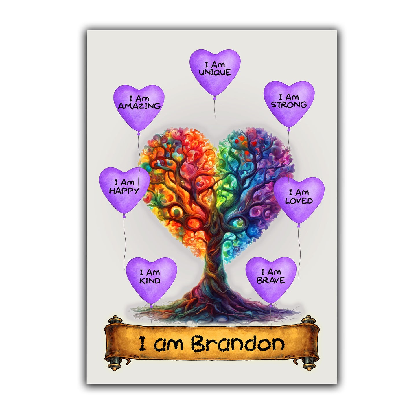 Kids Personalised Positive Affirmation Print