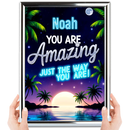 Kids 'You are Amazing' Inspirational Print