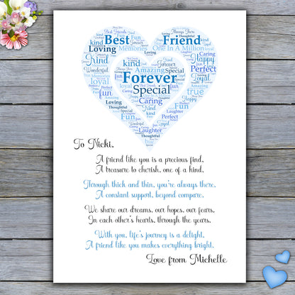 Gorgeous Personalised Best Friend Print