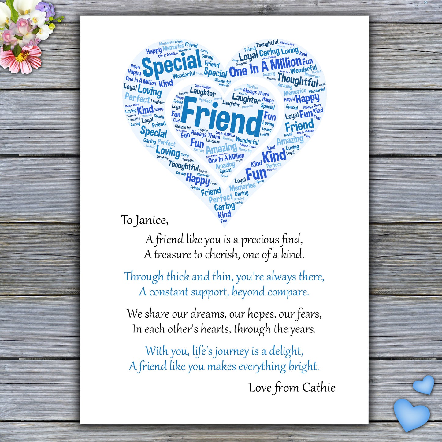 Gorgeous Personalised Best Friend Print