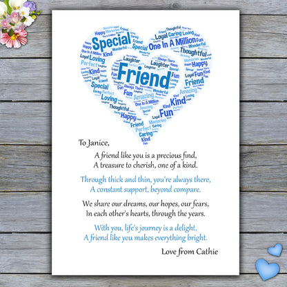 Gorgeous Personalised Best Friend Print