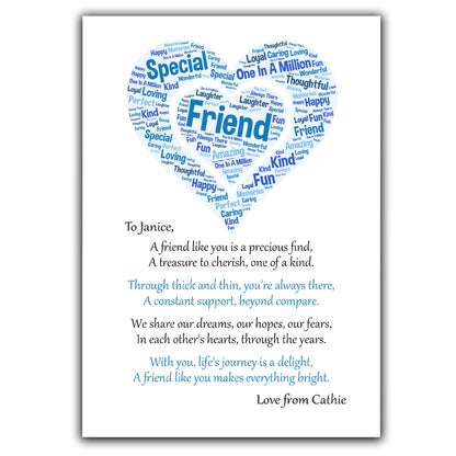 Gorgeous Personalised Best Friend Print