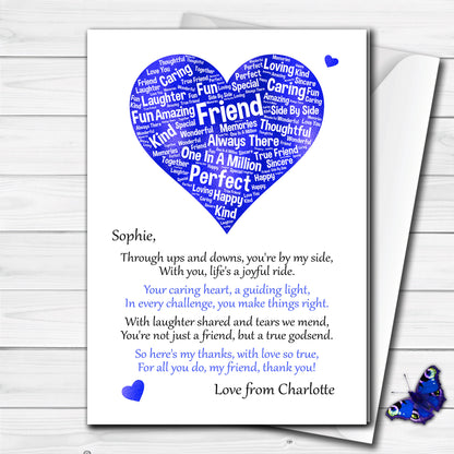 Personalised 'Thank You' Card For Your Special Friend