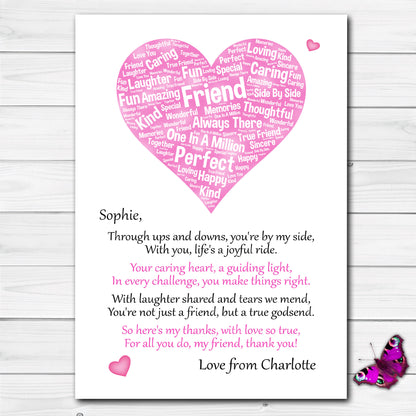 Personalised 'Thank You' Print For Your Special Friend