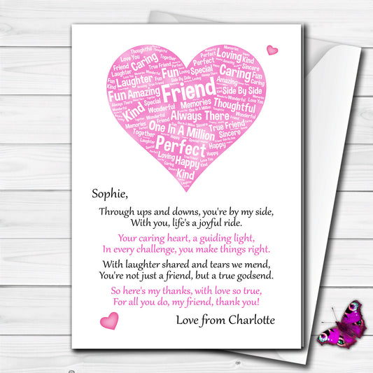 Personalised 'Thank You' Card For Your Special Friend