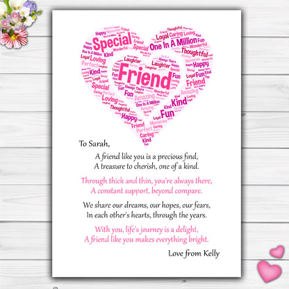 Gorgeous Personalised Best Friend Print