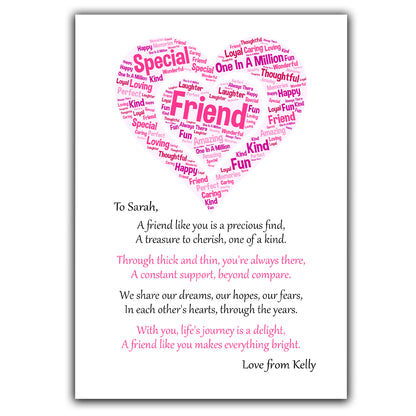 Gorgeous Personalised Best Friend Print