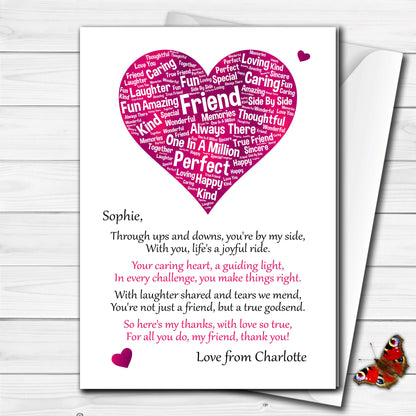 Personalised 'Thank You' Card For Your Special Friend