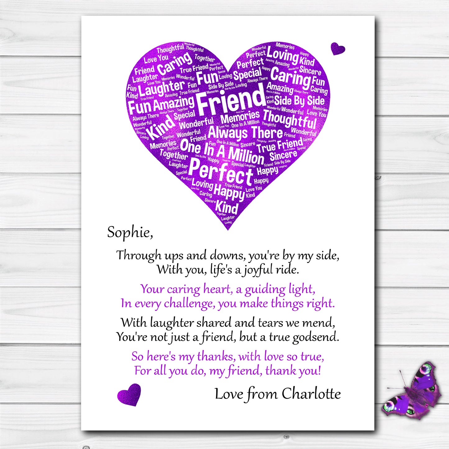 Personalised 'Thank You' Print For Your Special Friend